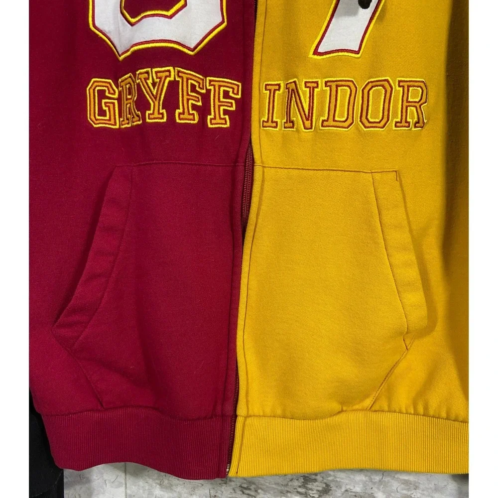 Harry Potter Gryffindor Wizarding World Hoodie Full Zip Red Yellow Black XL Y2K - Picture 5 of 11
